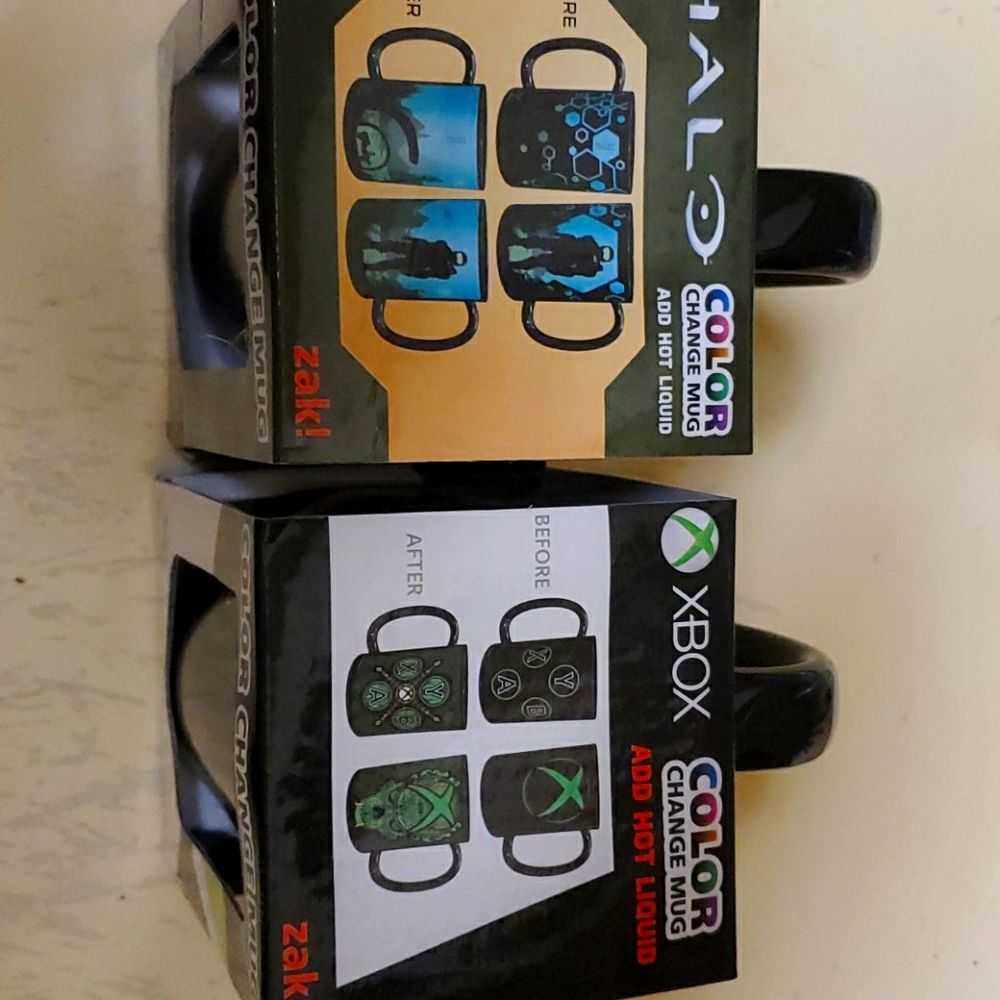 halo and xbox color changing mugs